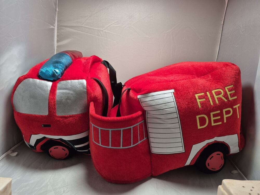💥 Sounds Noise Fire Truck Costume I Want to Be Kids Play 3D Toddler Age 3-7